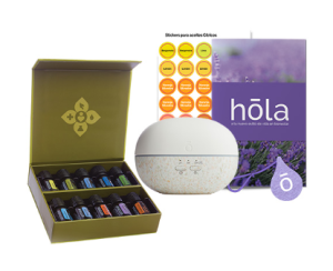 Kit esenciales de la familia + Difusor Pebble (Inscripción)